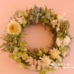 ドライフラワーリース作ってみました