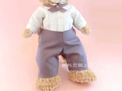 動画で作り方☆「すっきりロングパンツ」Sサイズダッフィー等の縫いぐるみに