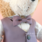 動画で作り方☆縫わない「簡単 蝶ネクタイ」Sサイズダッフィー等の縫いぐるみに