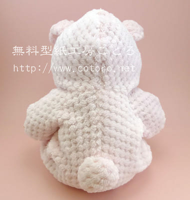 作り方☆「ウサギの着ぐるみ」Sサイズダッフィーなどの縫いぐるみに Part 2