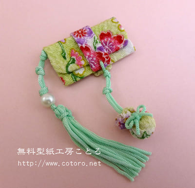 作り方☆「筥迫（はこせこ）」人形や縫いぐるみのミニチュア和服小物