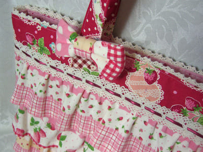 作り方☆フリル レッスンバッグ（トートバッグ・手さげ袋・絵本袋）Part 2