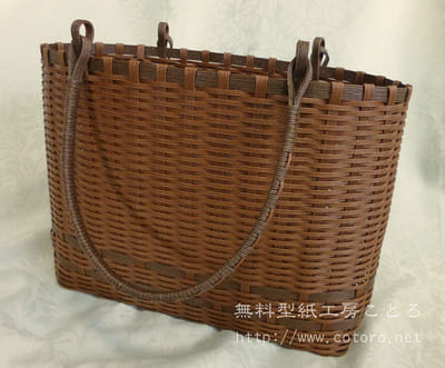 作り方☆クラフトバンドの大きめカゴバッグ☆エコクラフト