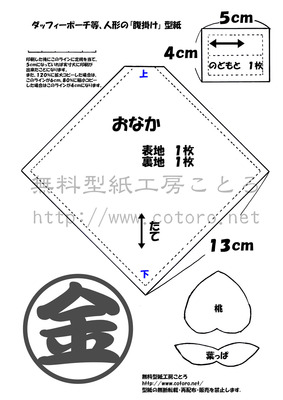 腹掛け型紙