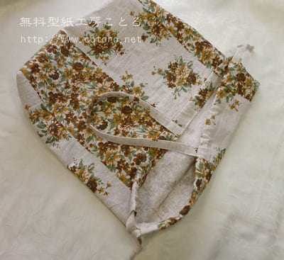 持ち手１つの巾着袋を作ってみました