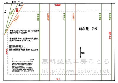 袴型紙Ｂ